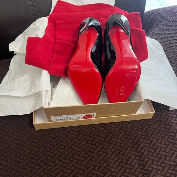 Christian Louboutin Black Patent Leather Heels - Picture 4 of 7